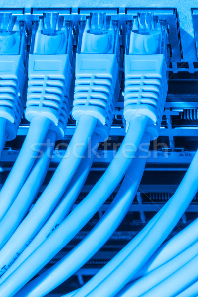 Netwerk kabels schakelaar hardware Stockfoto © kubais