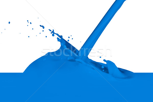 Vernice blu isolato bianco abstract Foto d'archivio © kubais