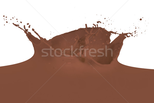 Mleka czekolady splash odizolowany biały Zdjęcia stock © kubais