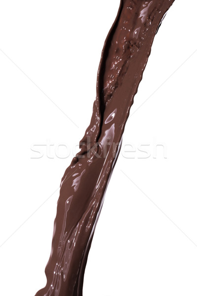 Fondu chocolat noir sombre chocolat isolé [[stock_photo]] © kubais