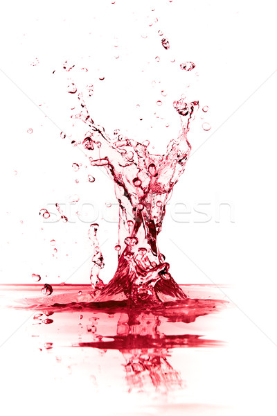 Vin rosu stropire izolat alb apă vin Imagine de stoc © kubais