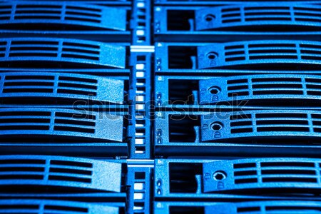 Adatközpont közelkép internet technológia hálózat kék Stock fotó © kubais