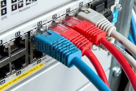 Réseau câbles switch matériel [[stock_photo]] © kubais