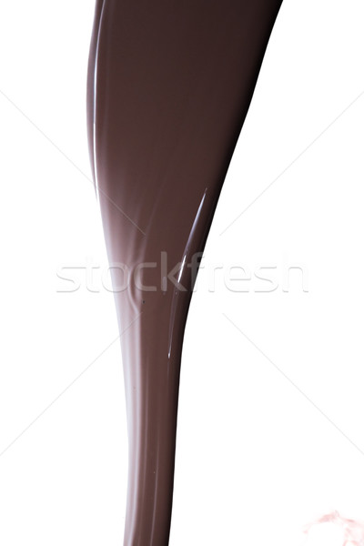 Stock fotó: étcsokoládé · áramló · csokoládé · szirup · izolált · fehér · textúra