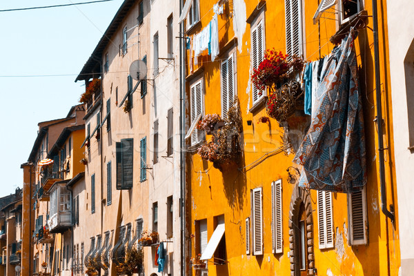 Toskański przykład włoski miasta domu Zdjęcia stock © kubais
