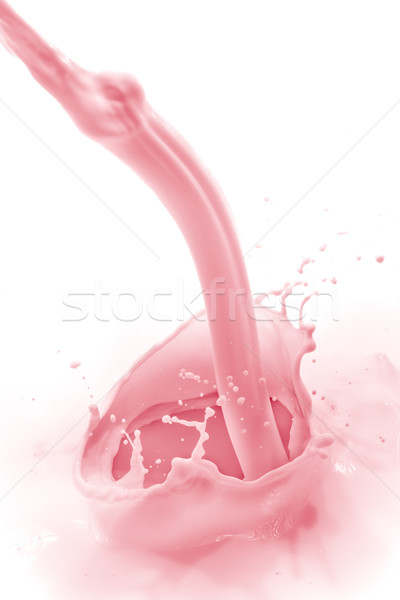 strawberry milk splash Stock photo © kubais