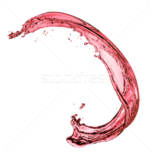 ストックフォト: 赤ワイン · スプラッシュ · 孤立した · 白 · パーティ · ワイン