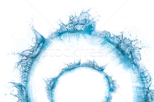 Foto stock: Isolado · branco · fundo · beber · onda