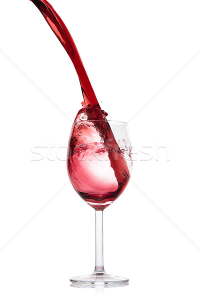 Vino rosso isolato bianco bere cena Foto d'archivio © kubais