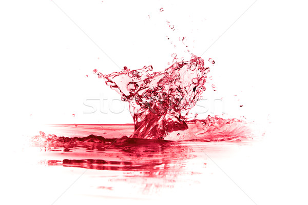 Vino tinto Splash aislado blanco agua vino Foto stock © kubais