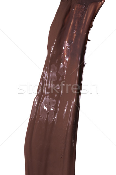 Stockfoto: Gesmolten · pure · chocola · donkere · chocolade · geïsoleerd