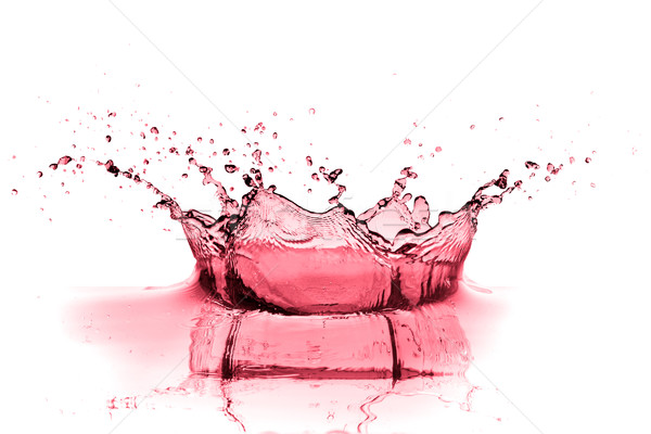 Rotwein splash isoliert weiß Wein abstrakten Stock foto © kubais