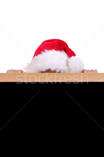 Natal pequeno menino quadro de avisos assinar escondido Foto stock © kuligssen