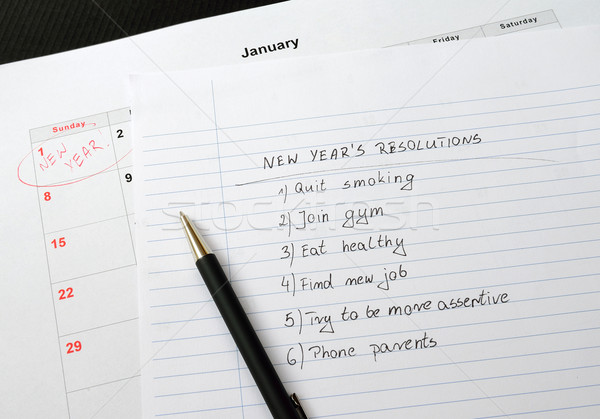 New Year's resolutions listed Stock photo © kuligssen