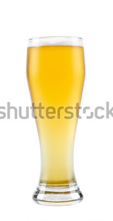 Cerveja vidro branco isolado comida luz Foto stock © kuligssen