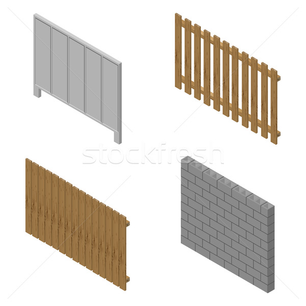 Set unterschiedlich Materialien Holz konkrete Stock foto © kup1984