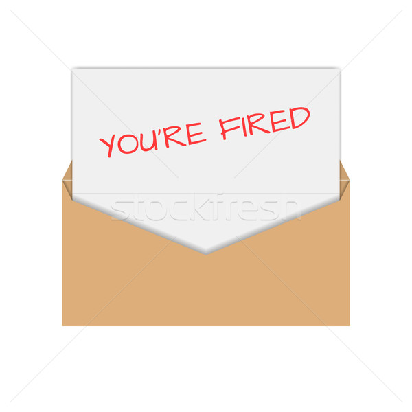 Icon you are fired, vector illustration. Stock photo © kup1984