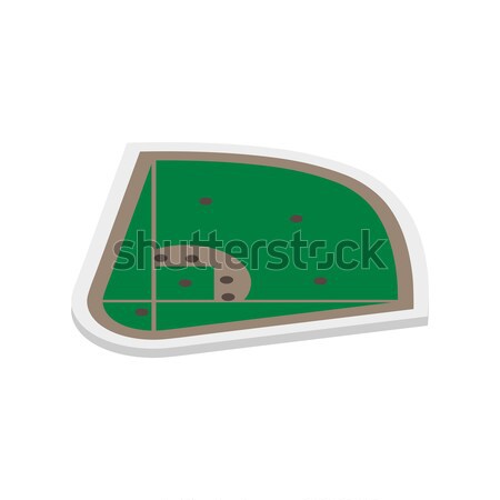 Zdjęcia stock: Dziedzinie · grać · baseball · izometryczny · odizolowany · biały