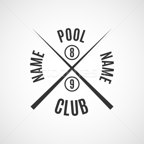 Emblema biliard club gri logo-ul diferit Imagine de stoc © kup1984