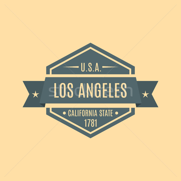Godło tekst miasta Los Angeles w stylu retro odizolowany Zdjęcia stock © kup1984