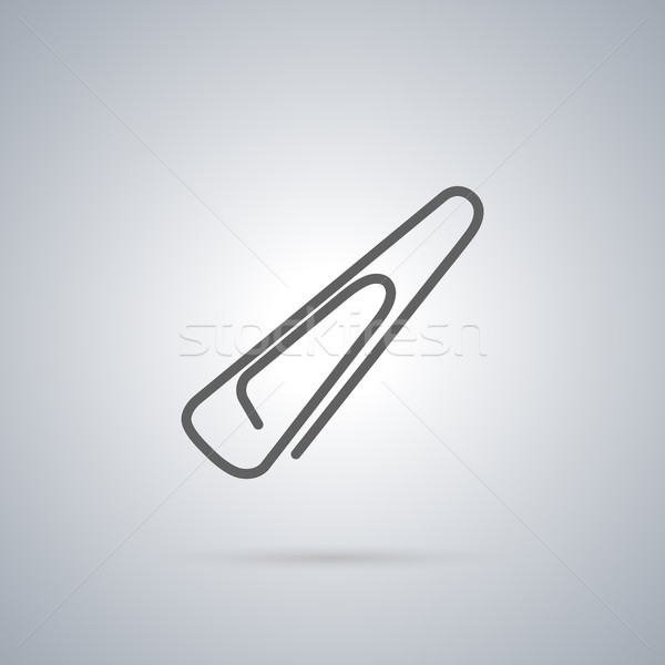 Icon a paper clip, vector illustration. Stock photo © kup1984