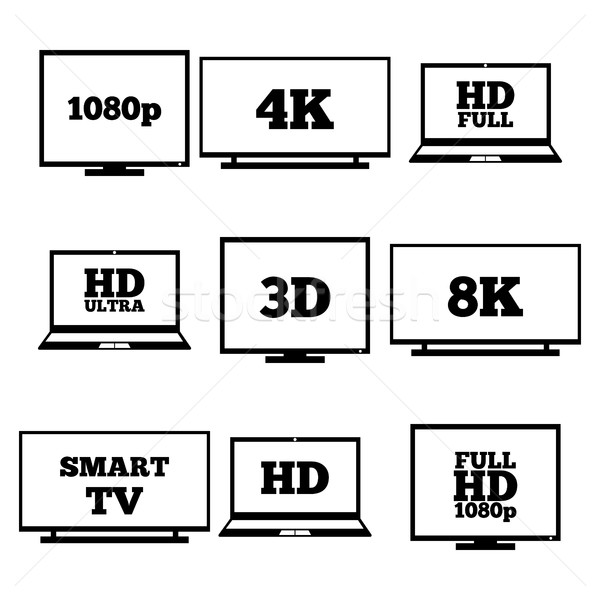 High definition signs, vector illustration Stock photo © kup1984