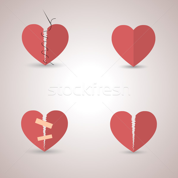 Icons heart, vector illustration. Stock photo © kup1984