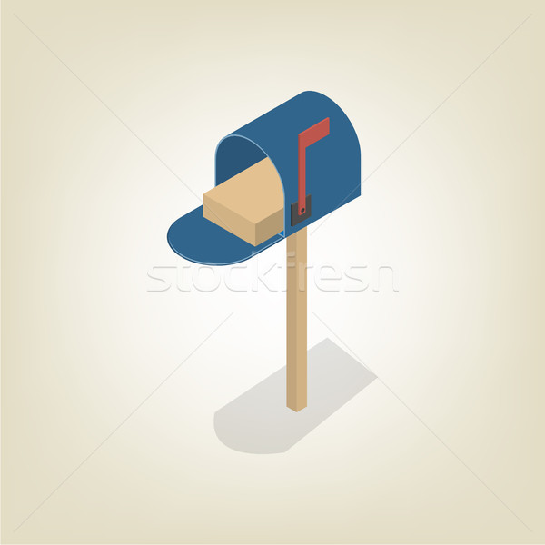 American mailbox isometric, vector illustration. Stock photo © kup1984