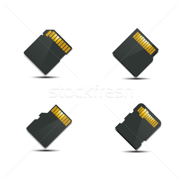 Set memory card, vector illustration. Stock photo © kup1984