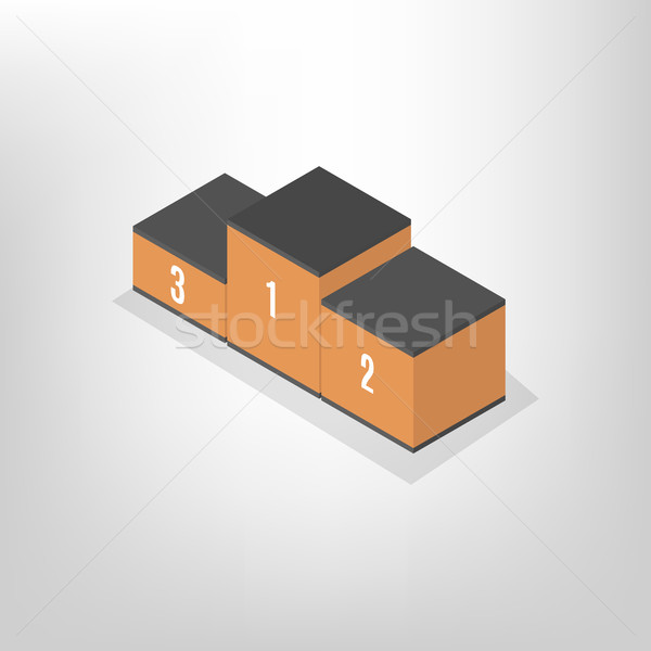 Pedestal for rewarding an isometric, vector illustration. Stock photo © kup1984