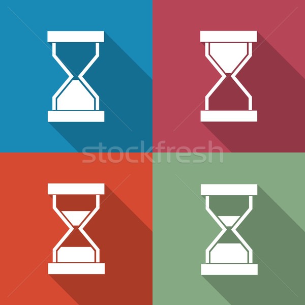 Icons sandglass, vector illustration. Stock photo © kup1984