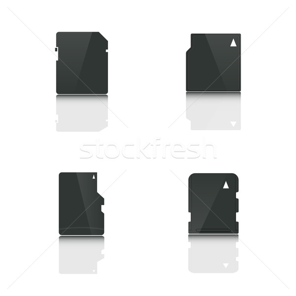 Set memory card, vector illustration. Stock photo © kup1984