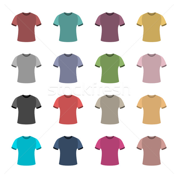 Set of colored t-shirts, vector illustration. Stock photo © kup1984