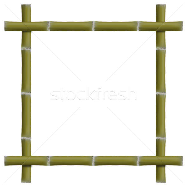 Empty frame of bamboo stalks, vector illustration. Stock photo © kup1984