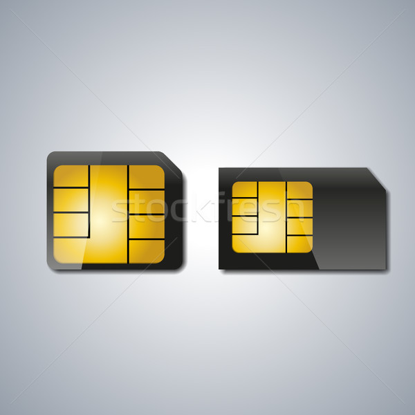 Set SIM card, vector illustration. Stock photo © kup1984