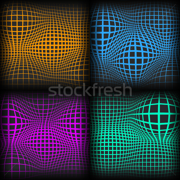 Set abstract backgrounds with half tone effect, vector illustration. Stock photo © kup1984