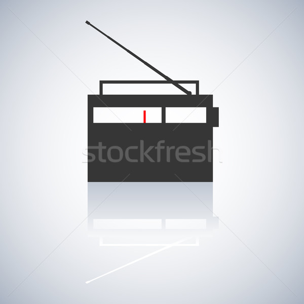 The radio icon, vector illustration. Stock photo © kup1984