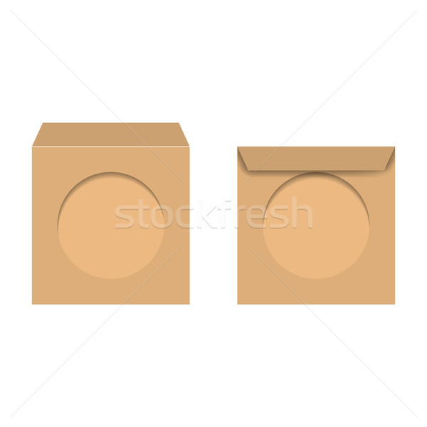 Envelope for CD with window, vector illustration. Stock photo © kup1984