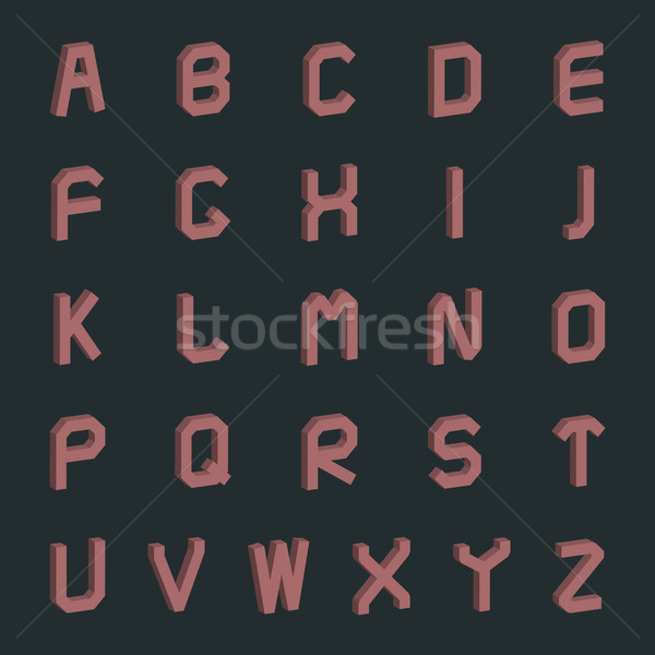 A set of letters , vector illustration. Stock photo © kup1984
