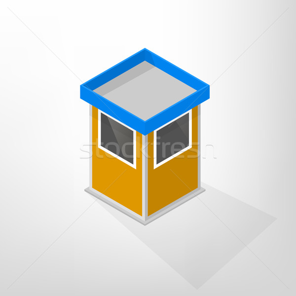 Security lodges isometric vector illustration. Stock photo © kup1984