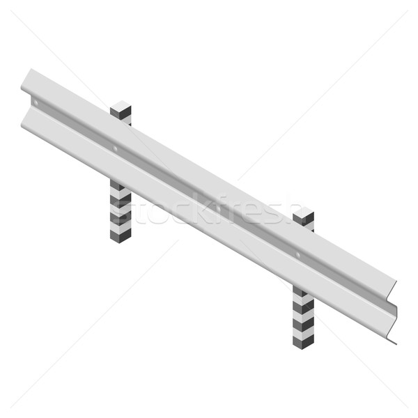 Metal road fence isometric, vector illustration. Stock photo © kup1984