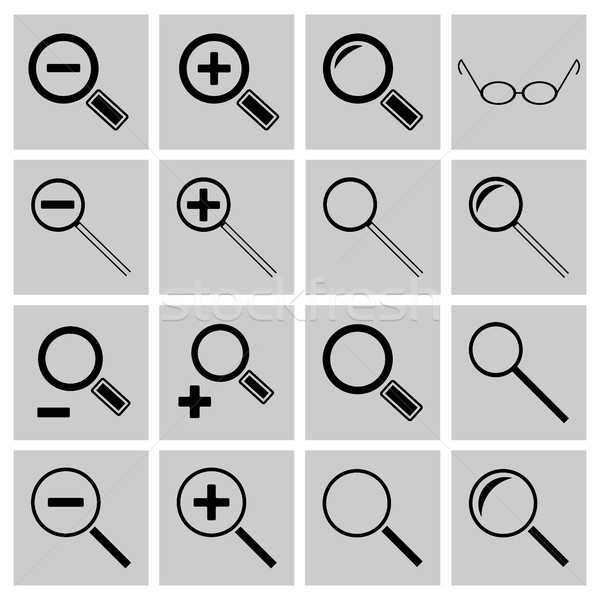 Icons search and scaling, vector illustration. Stock photo © kup1984