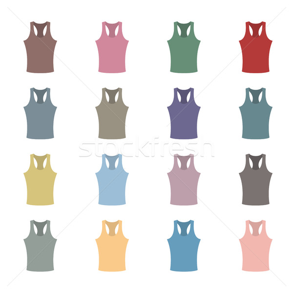 Set of colored tank top, vector illustration. Stock photo © kup1984