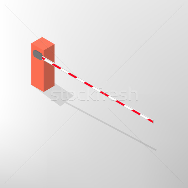 Barrier isometric, vector illustration. Stock photo © kup1984