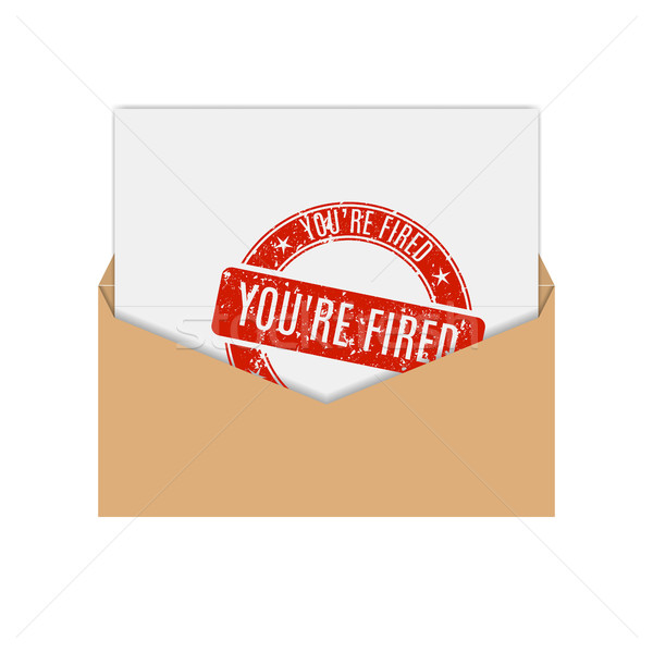 Icon you are fired, vector illustration. Stock photo © kup1984