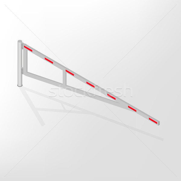 Stock photo: Mechanical barrier isometric, vector illustration.