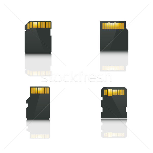 Set memory card, vector illustration. Stock photo © kup1984