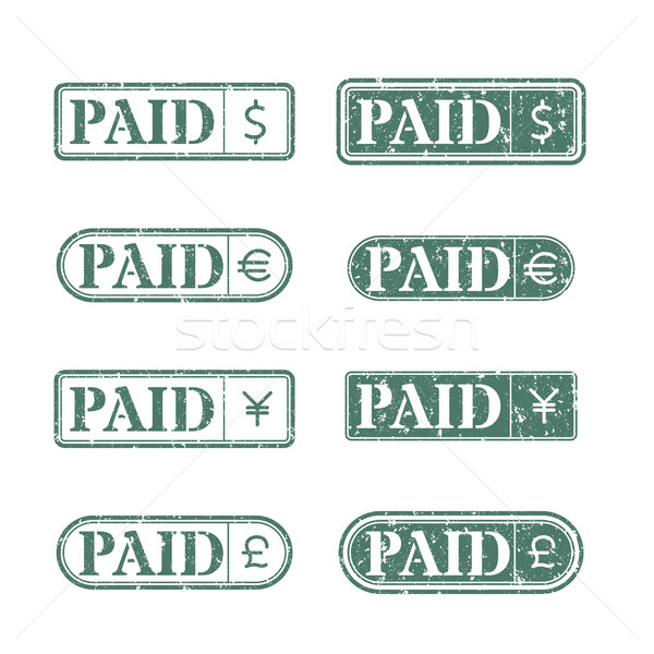 A set of stamps is paid, vector illustration. Stock photo © kup1984