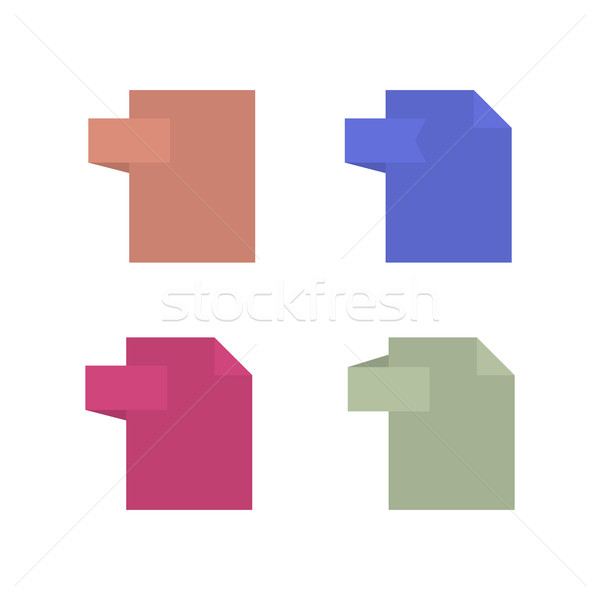 Template file format icons, vector illustration. Stock photo © kup1984