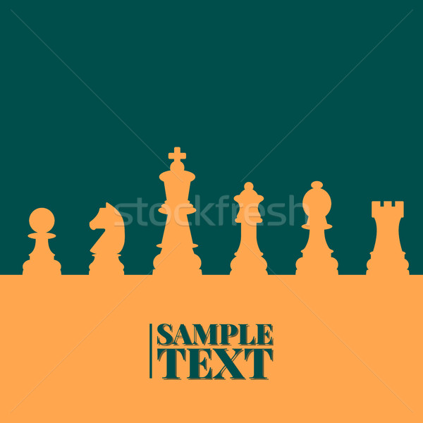 Stock photo: Chess background, vector illustration.